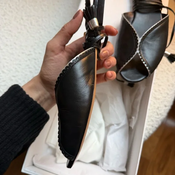 The Row Charlotte Flat Sandal (Black) (size 37.5) - Picture 3 of 8